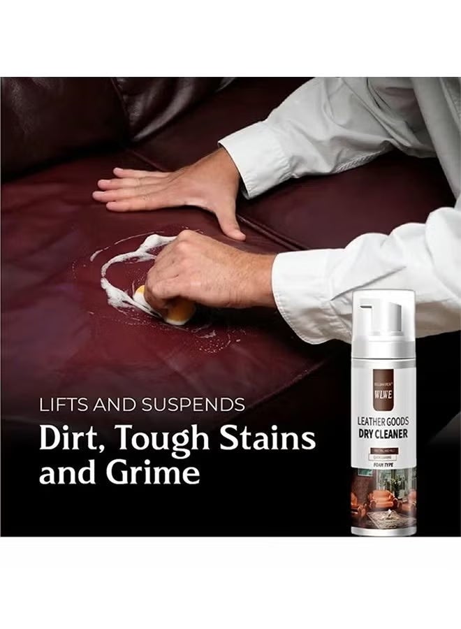 WILLIAM WEIR Leather Goods Dry Cleaner- Foam Cleaner Cleaning Remove Dirt Stain and Grime Suitable for Car Interiors Seats Furniture Couches Sofa Shoes Boots Bags and More 200ml - Image 5
